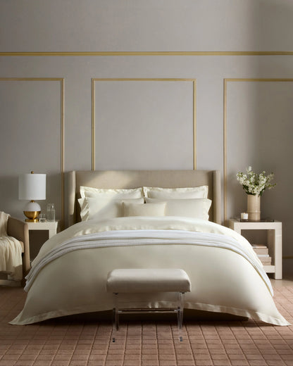 Signature Giza Cotton Sateen Duvet Cover - Twin / Light Grey