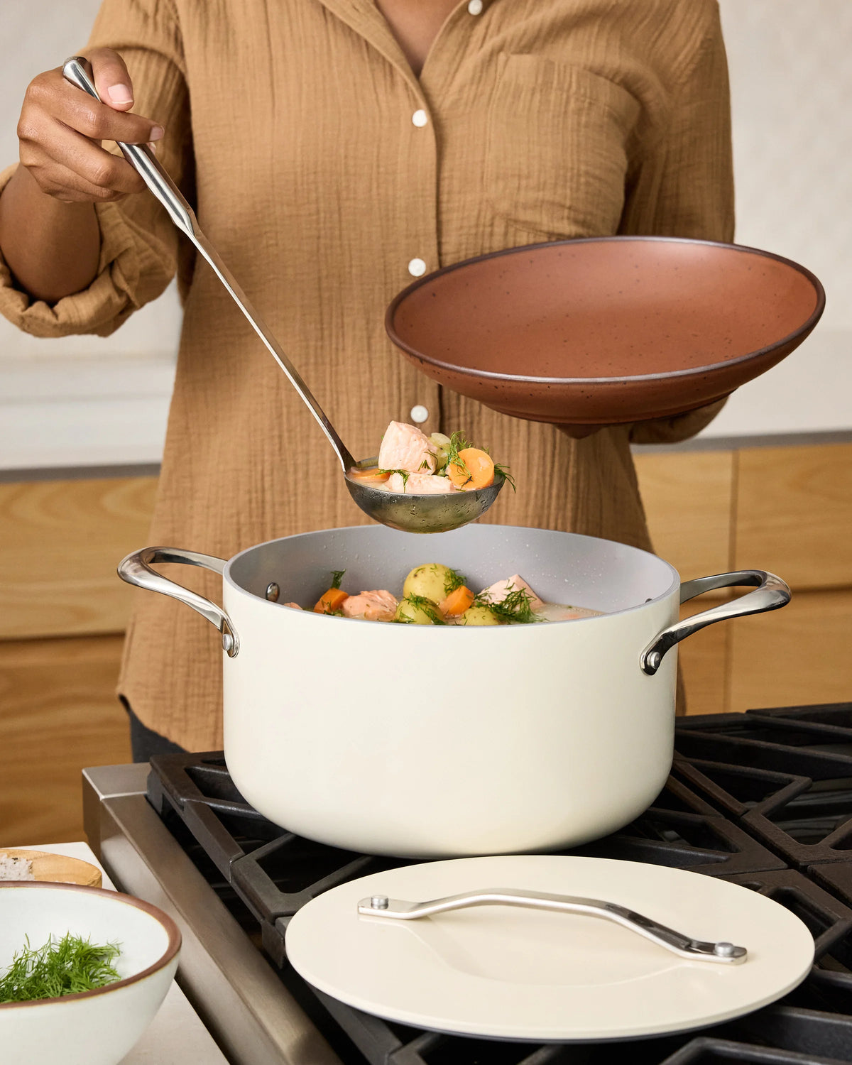 Ceramic Nonstick 7pc Cookware Set - One Size / Navy