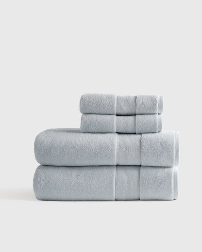 Classic Organic Turkish Cotton Bath Sheet Bundle (4 pieces) - One Size / White