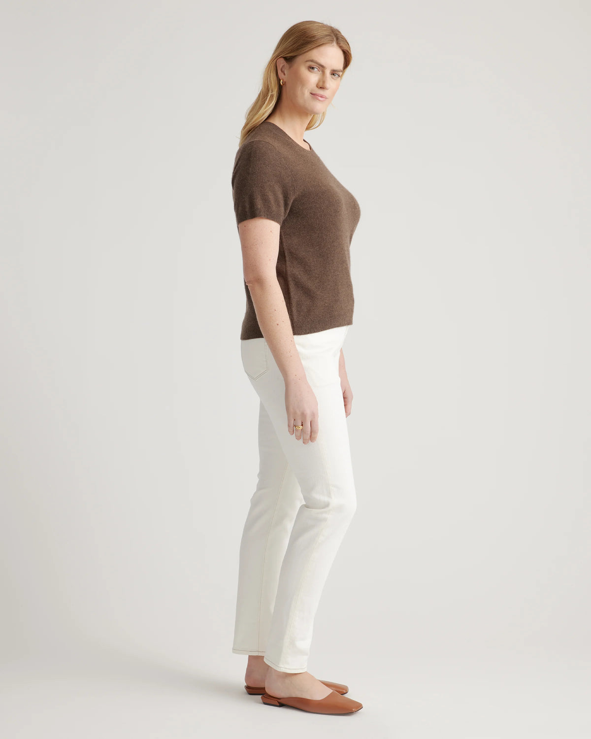 Mongolian Cashmere Tee - XS / Pale Custard Yellow