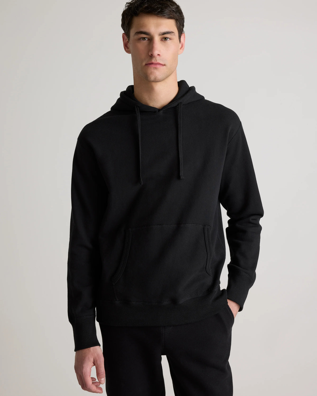 Organic Midweight French Terry Pullover Hoodie - S / Light Heather Grey