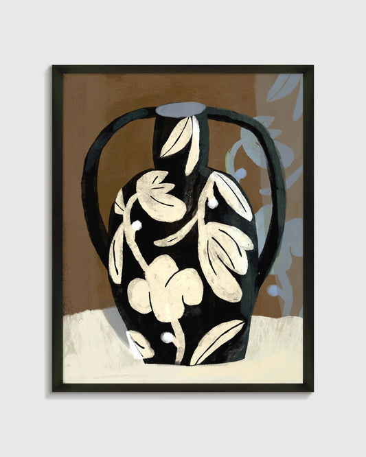 Ornamental Vase by Marco Marella - 17.25"x25.25" / Black
