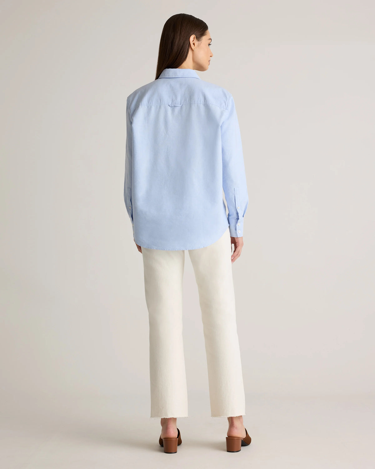 Organic Cotton Relaxed Oxford Shirt - XS / Opal Pink
