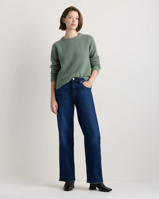 Mongolian Cashmere Fisherman Crewneck Sweater - XS / Teak