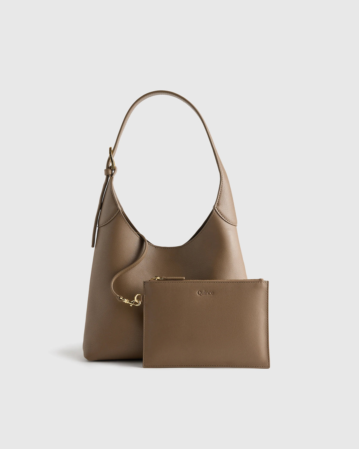 Full-Grain Leather Small Shoulder Bag - One Size / Black