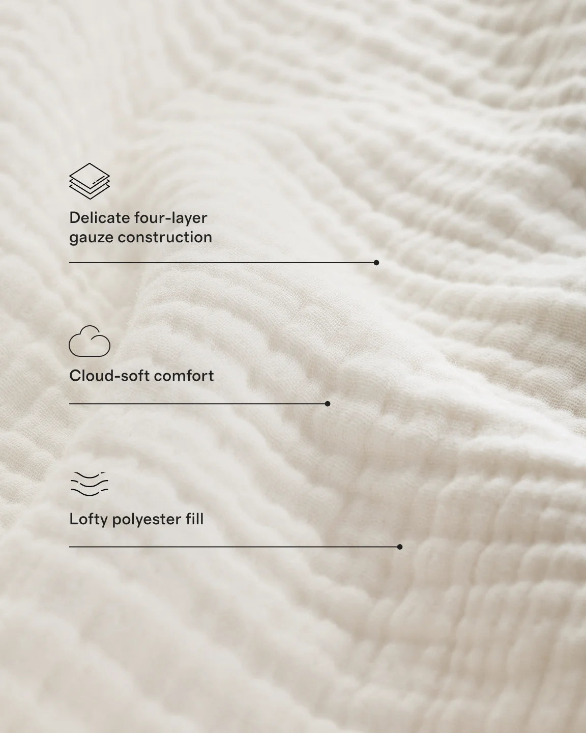 Organic Cotton Gauze Box Quilt Sham Set - Standard / Mineral