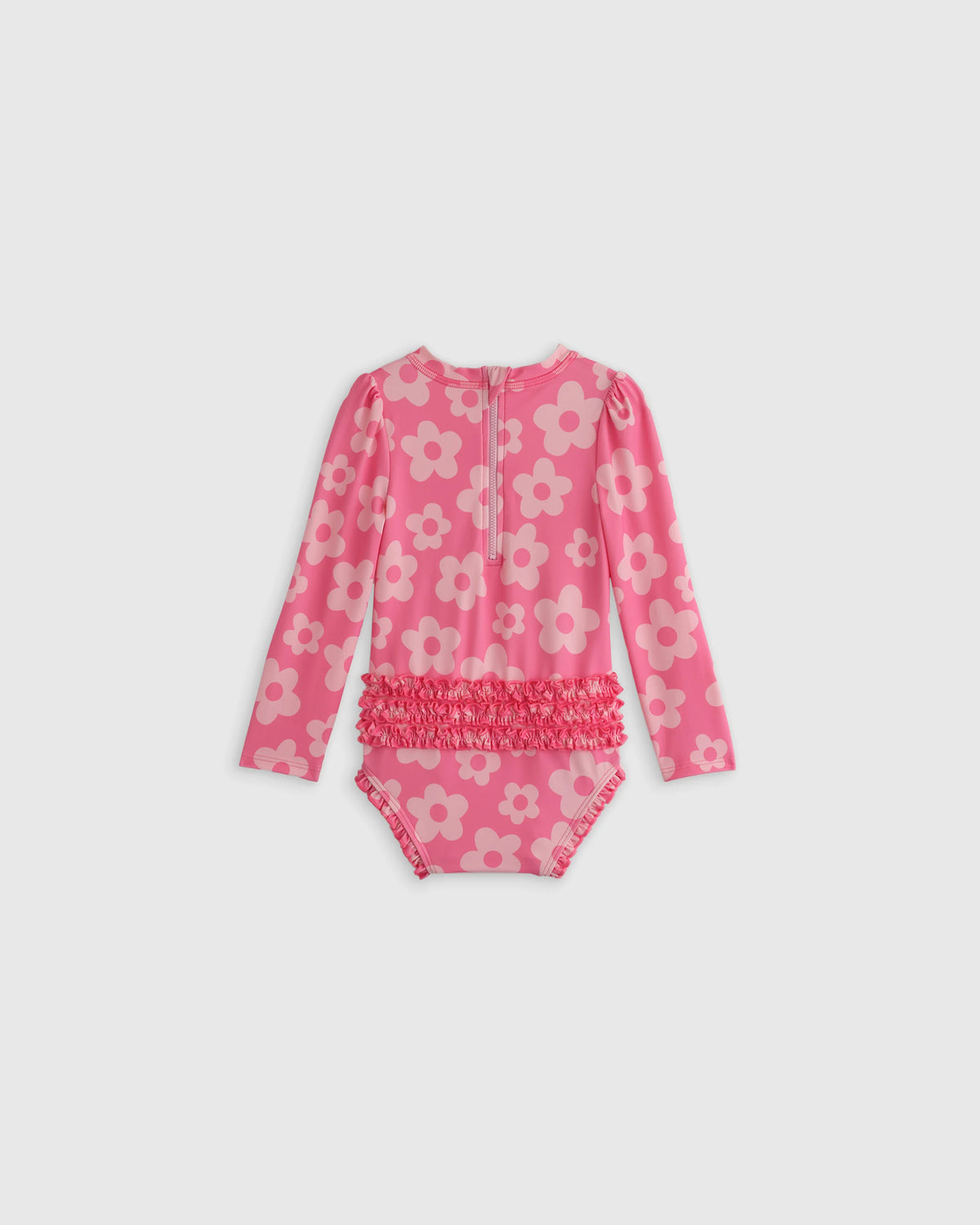 Long Sleeve Tie One-Piece Swimsuit - 0-3M / Soft Ditsy Floral