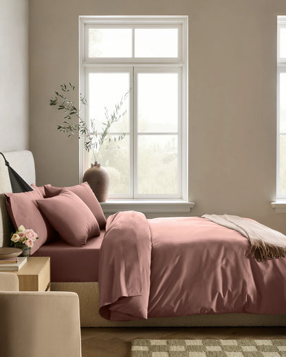 Organic Crisp Percale Deluxe Bedding Bundle - Twin / White