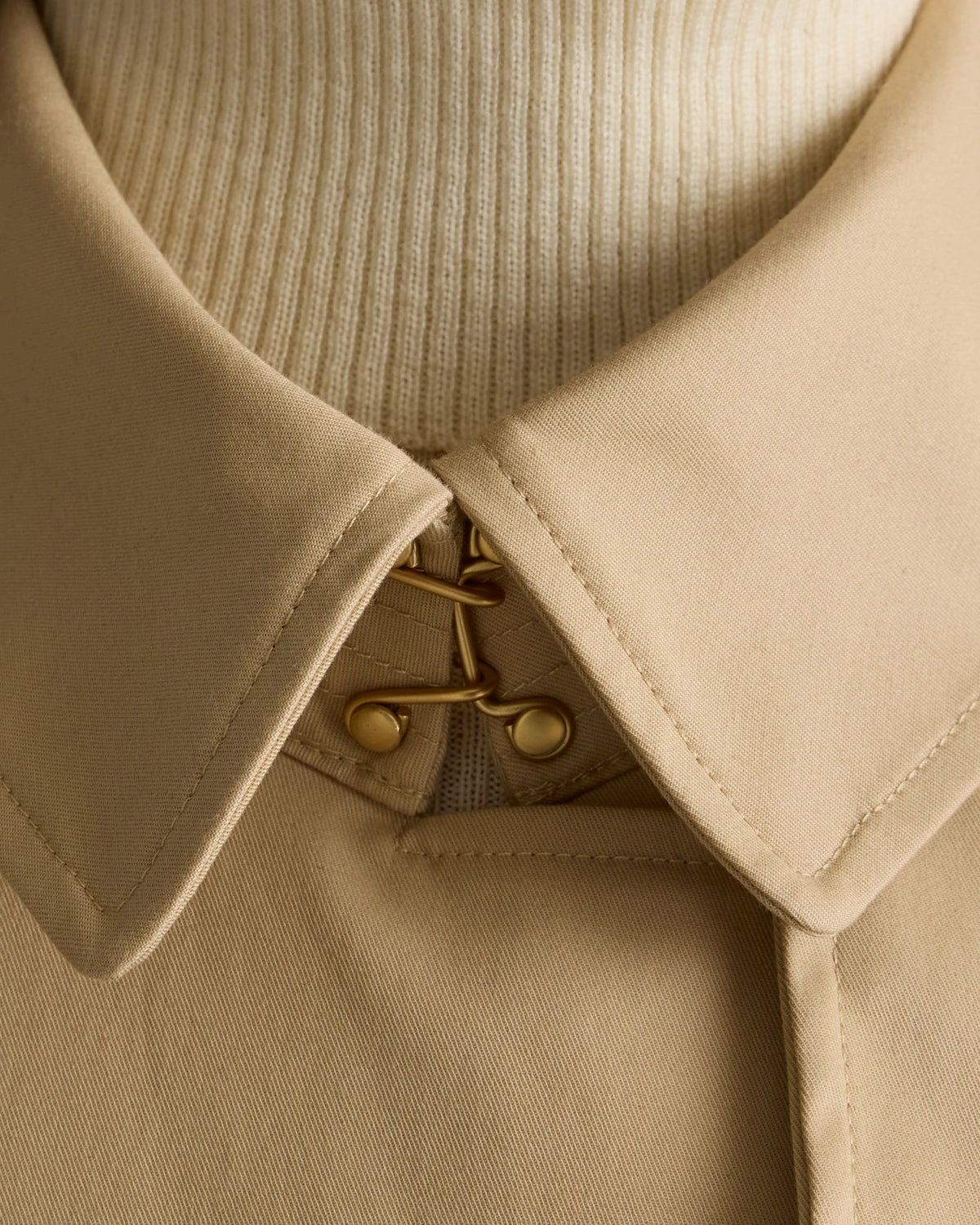 Comfort Stretch Long Trench Coat - XS / Dark Khaki