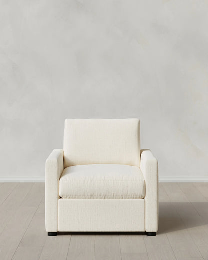 Brennan Accent Chair in Performance Chenille Linen Blend - One Size / Sorrell