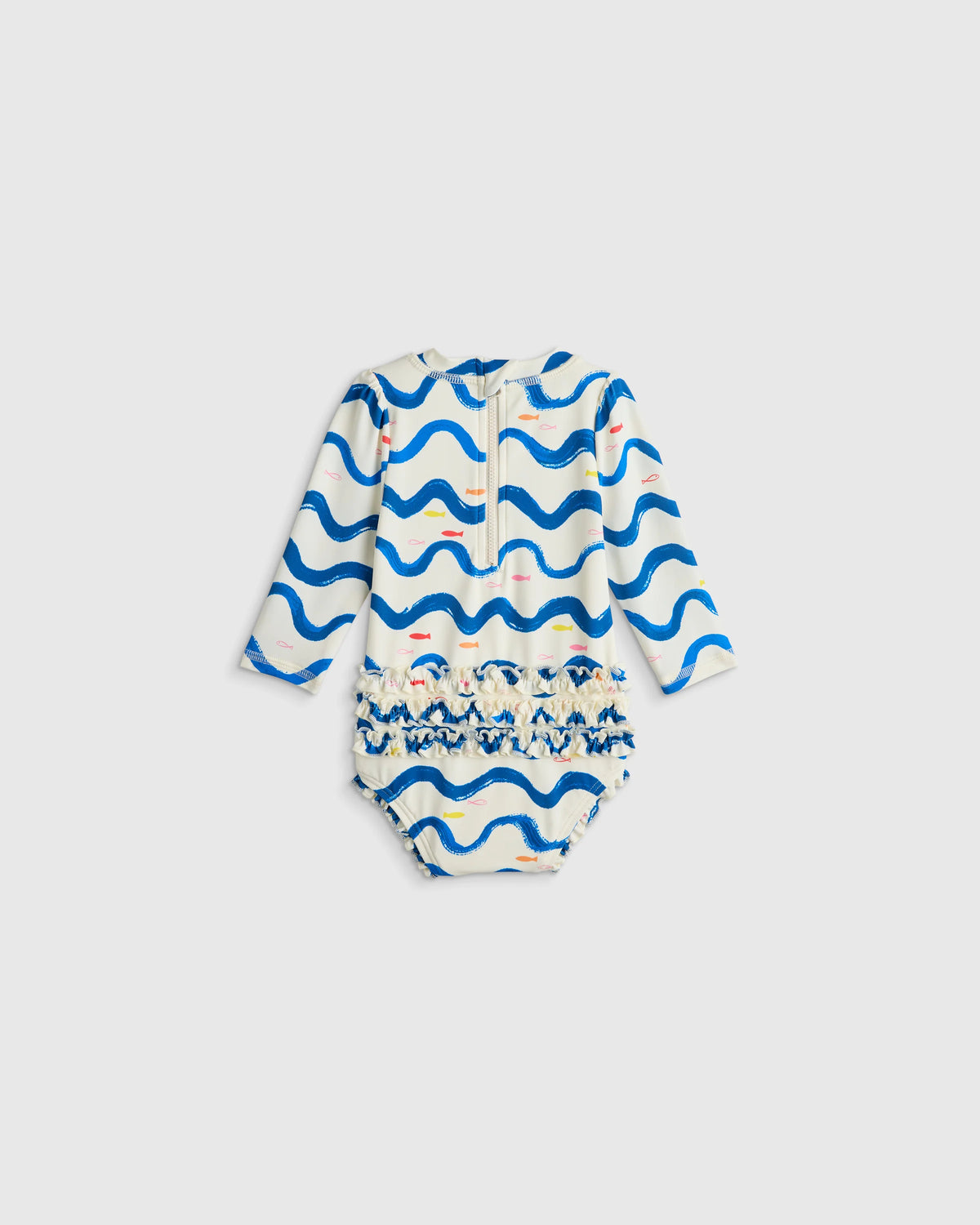 Long Sleeve Tie One-Piece Swimsuit - 0-3M / Soft Ditsy Floral