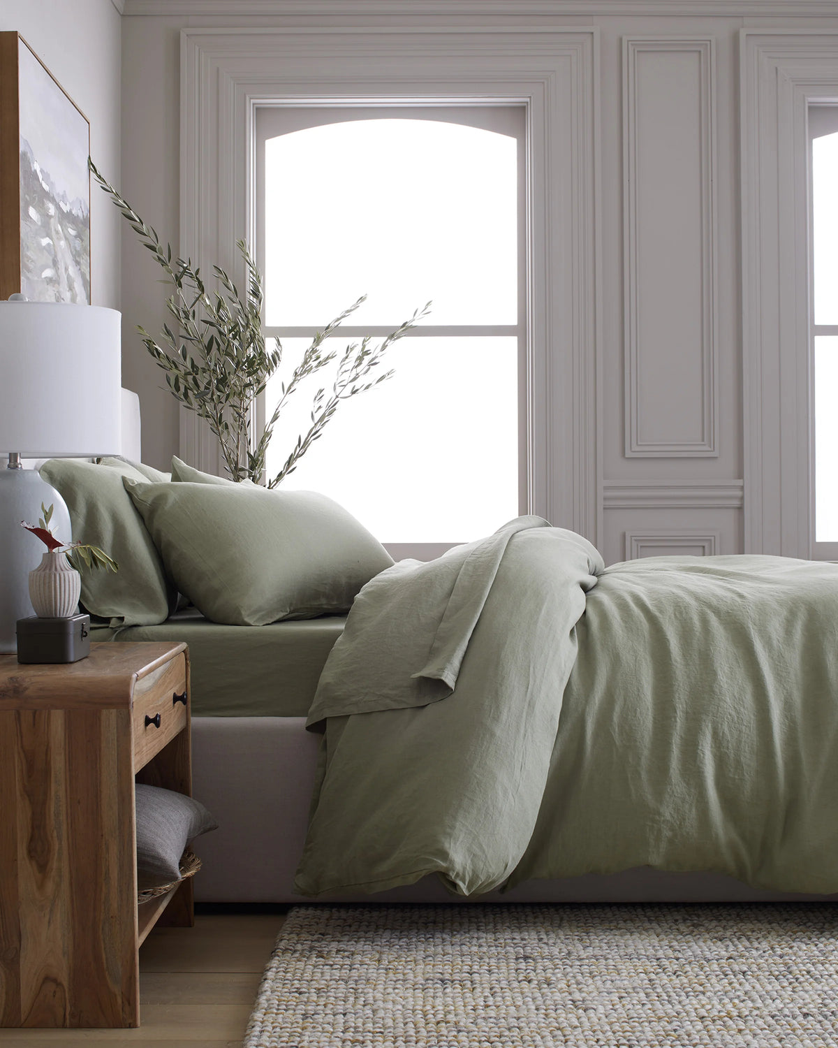 European Linen Duvet Cover - Twin / Peach