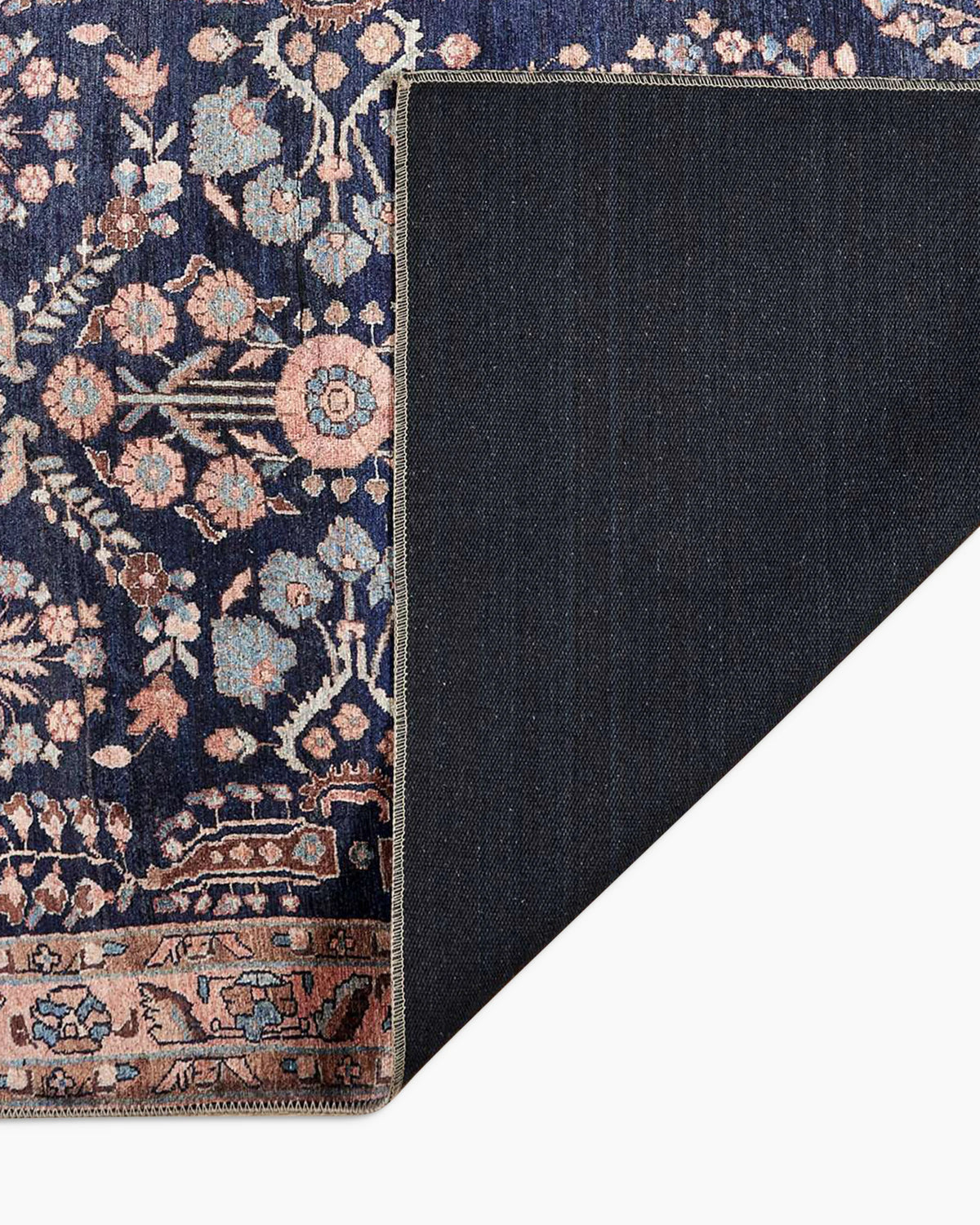Rosalie Washable Rug - 3'9" x 5'6" / Navy