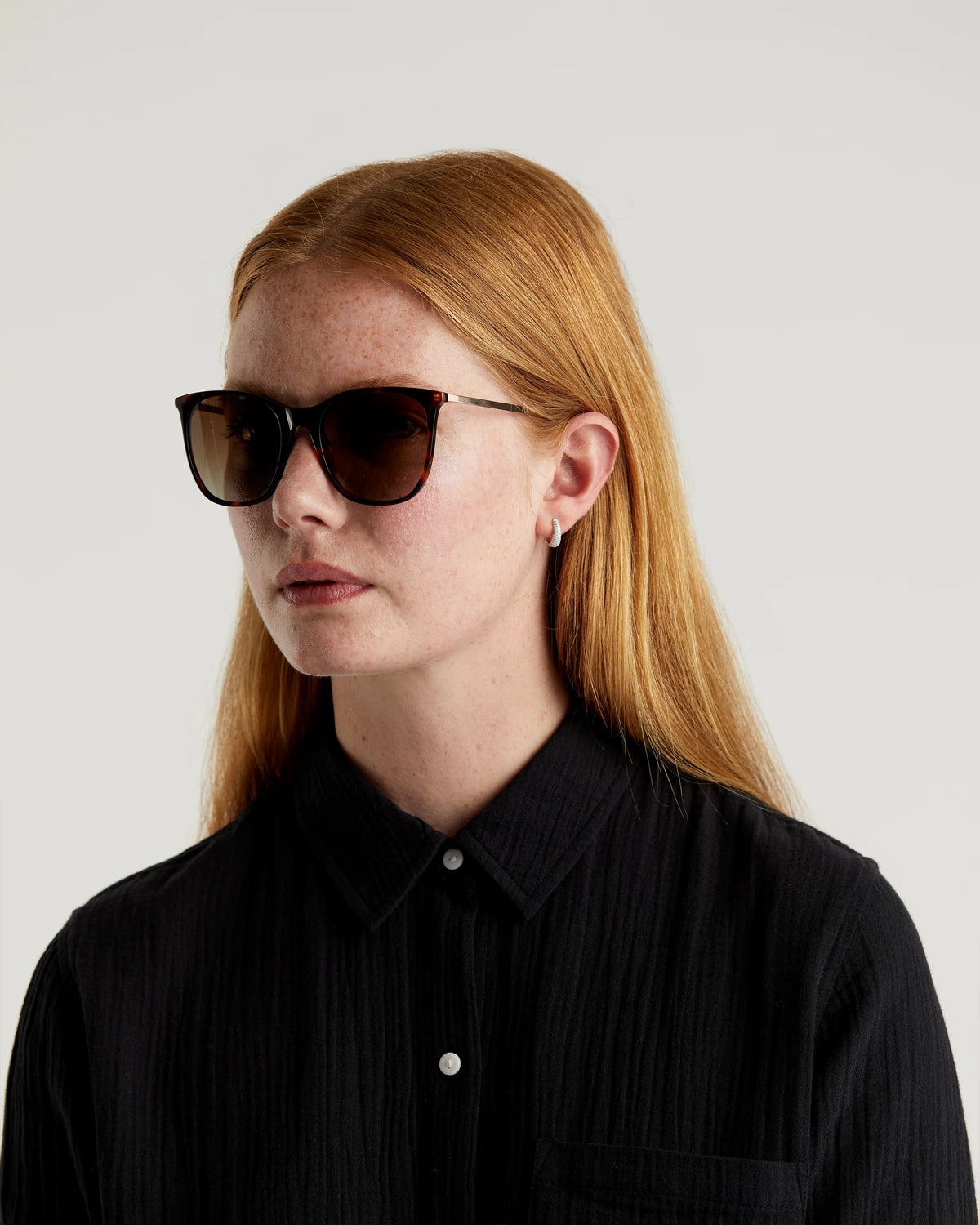 Poppy Polarized Acetate Sunglasses - One Size / Tortoise with Brown Gradient lens