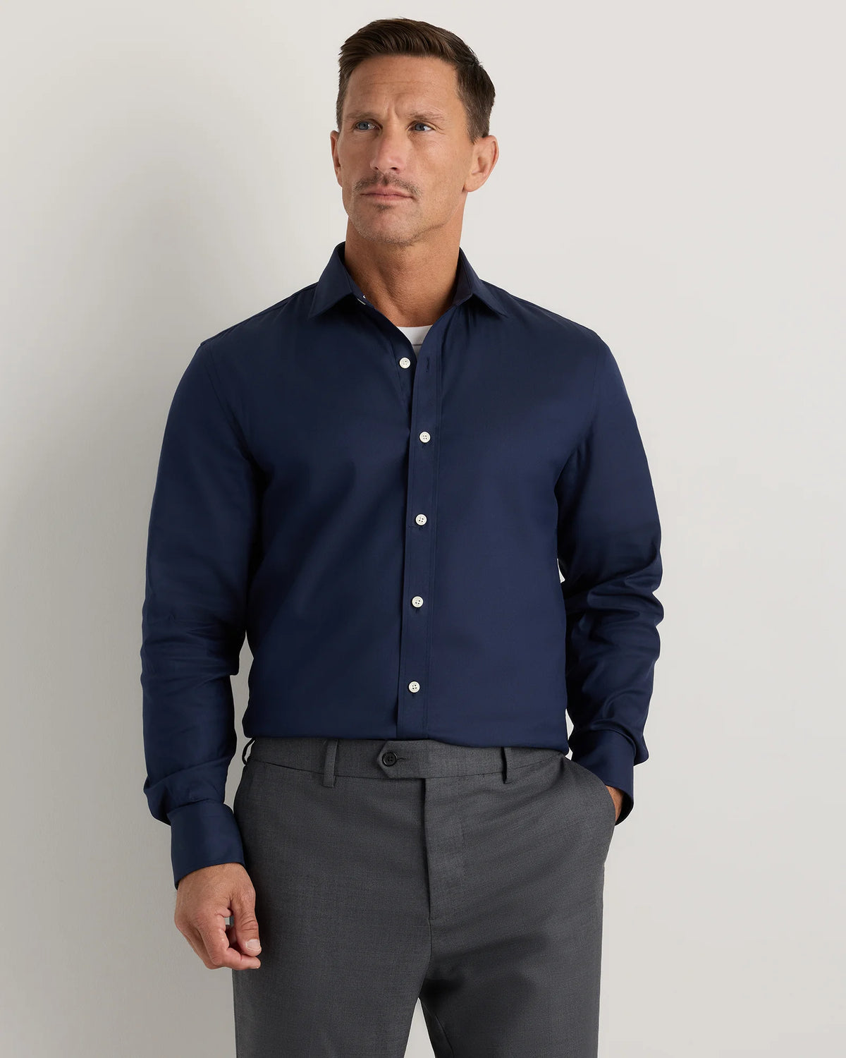 Comfortflex Performance Dress Shirt - S / Blue Stripe