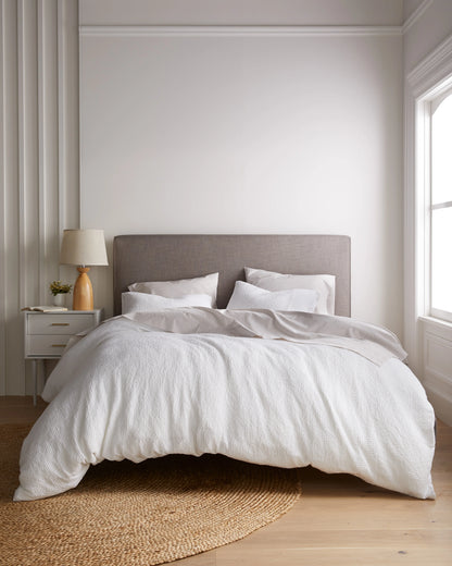 Organic Luxe Honeycomb Duvet Cover Set - Twin / Mineral