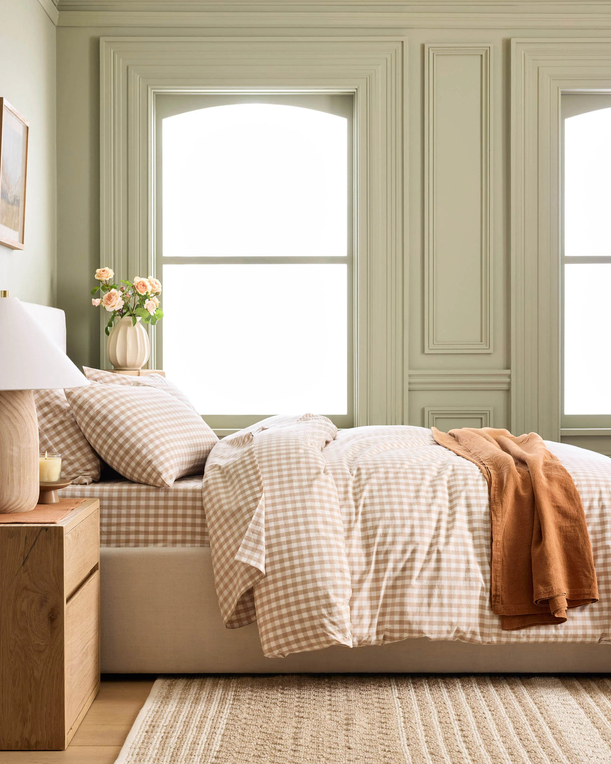 Organic Crisp Percale Duvet Cover Set - Twin / Espresso