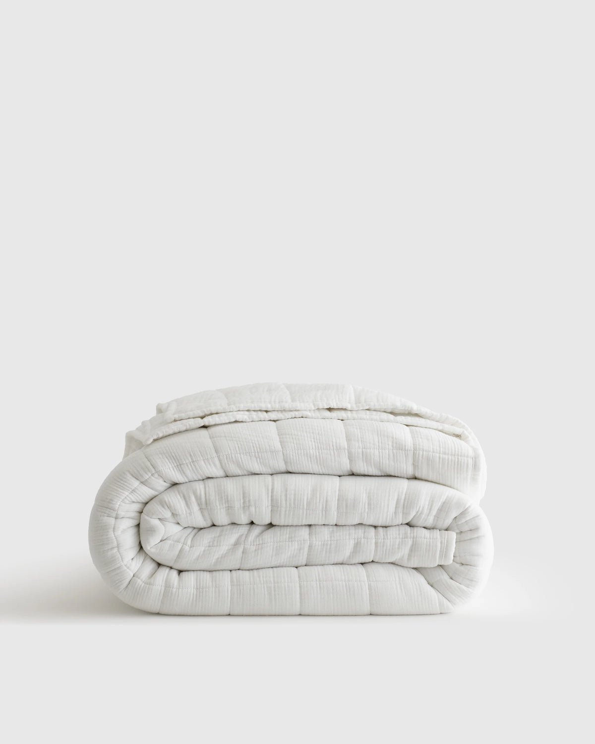 Organic Cotton Gauze Box Quilt - Twin / Mineral