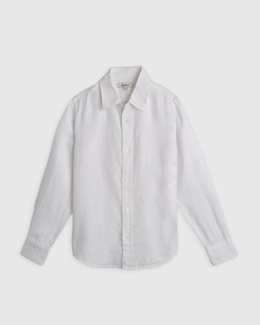 100% European Linen Long Sleeve Shirt - 6 / Sky Blue Mariner Stripe