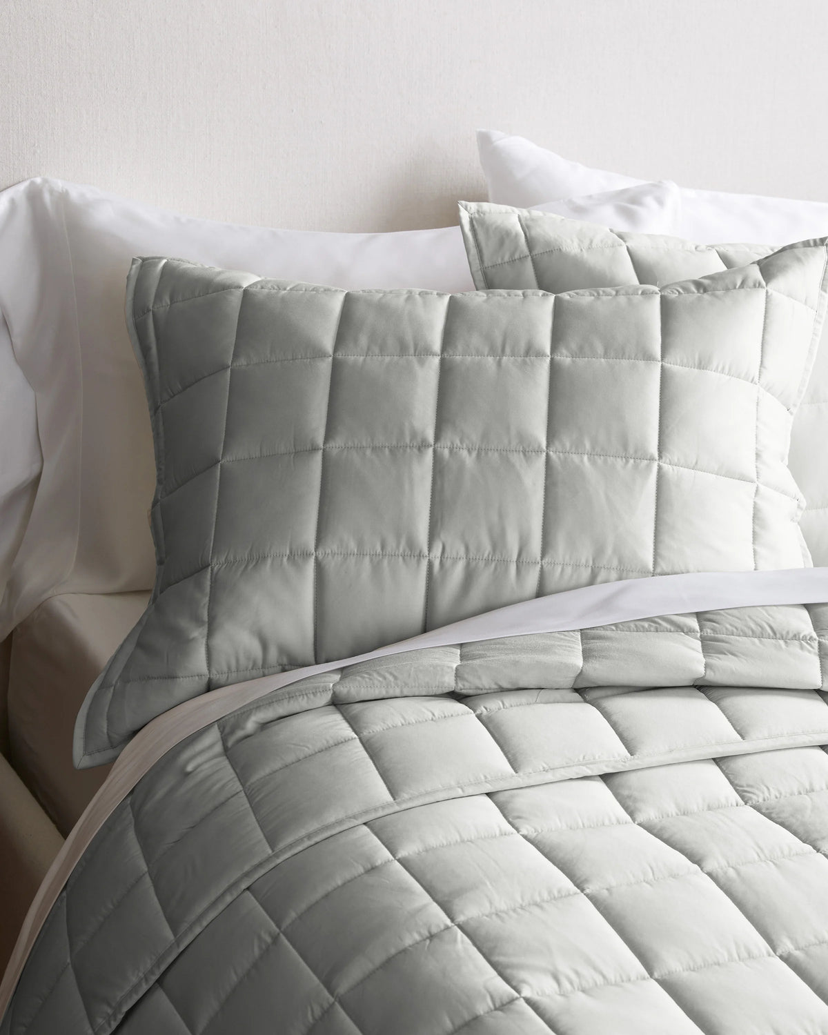 Bamboo Box Quilt Set - Twin / Sage