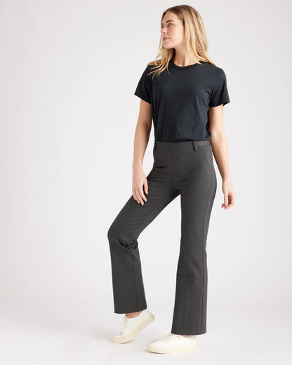 Ultra-Stretch Ponte Bootcut Pants - XS / Black