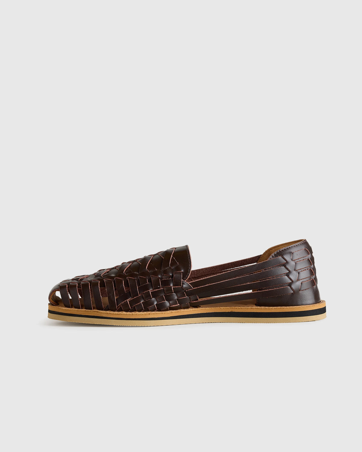 Handcrafted Leather Huarache Sandal - 7 / Brandy