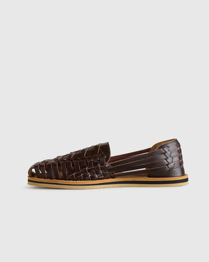 Handcrafted Leather Huarache Sandal - 7 / Brandy