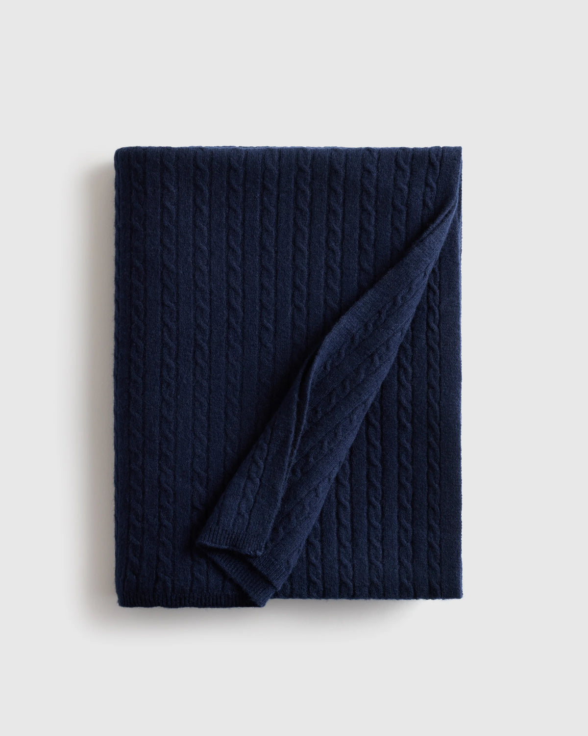 Cable Knit Cashmere Throw - 50x70 / Limoncello