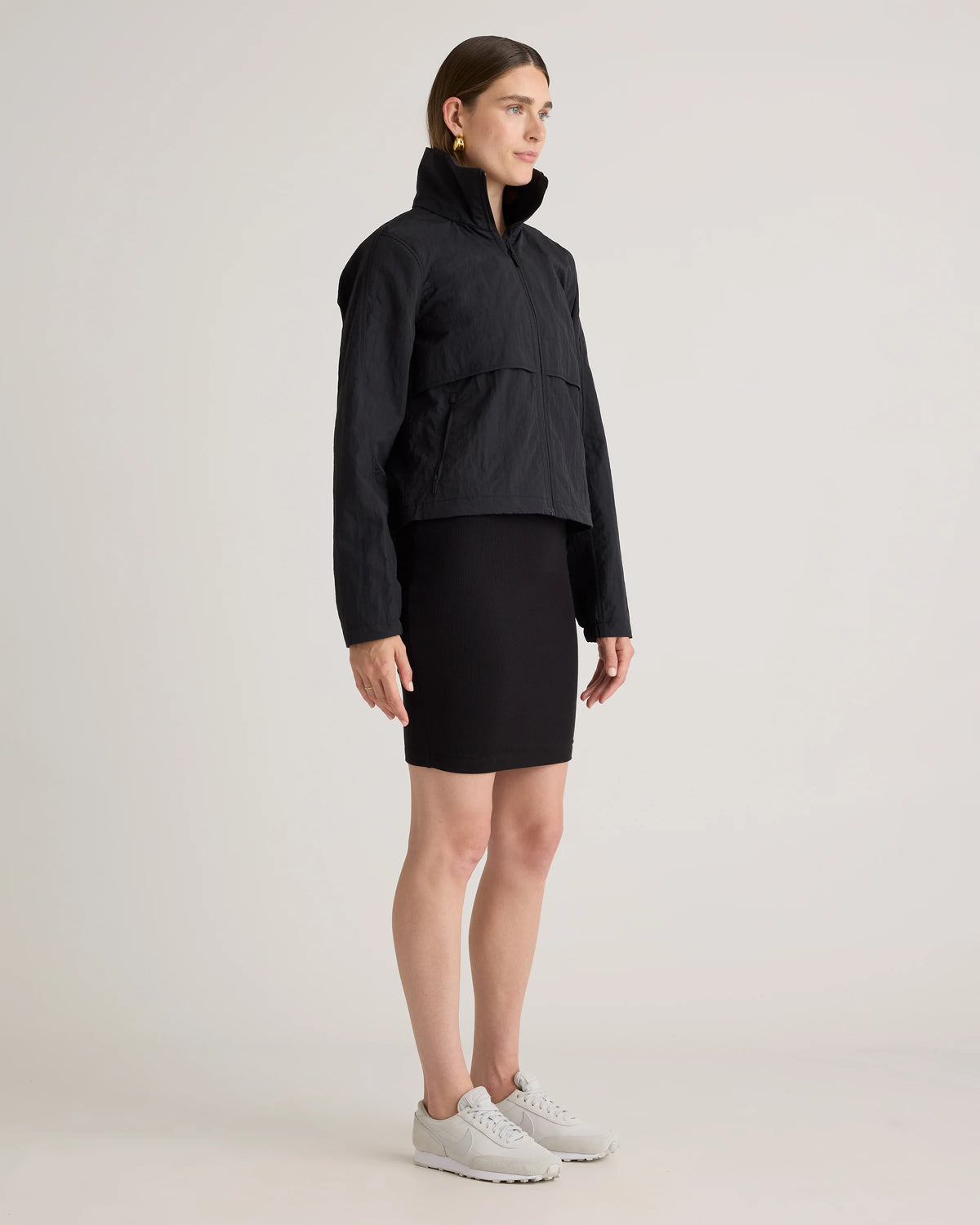 Water Repellent Windbreaker Jacket - XS / Praline