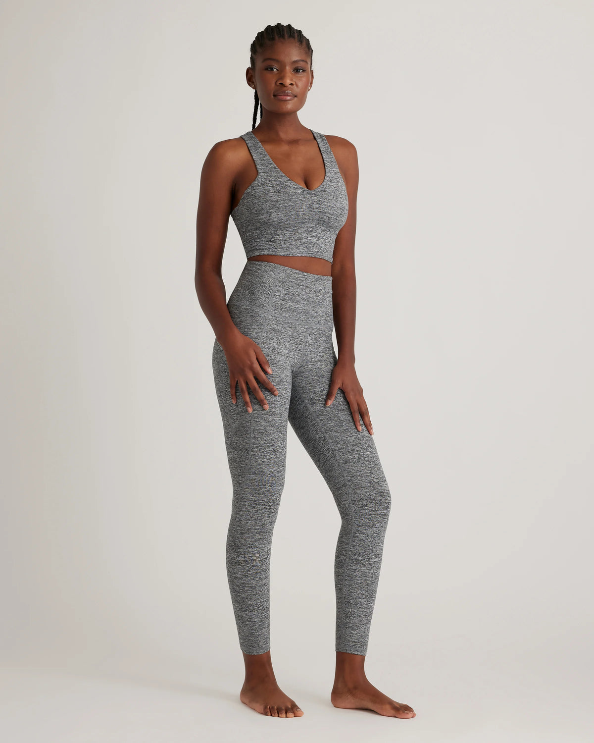 Ultra-Soft High-Rise Pocket Legging - XS / Heather Espresso