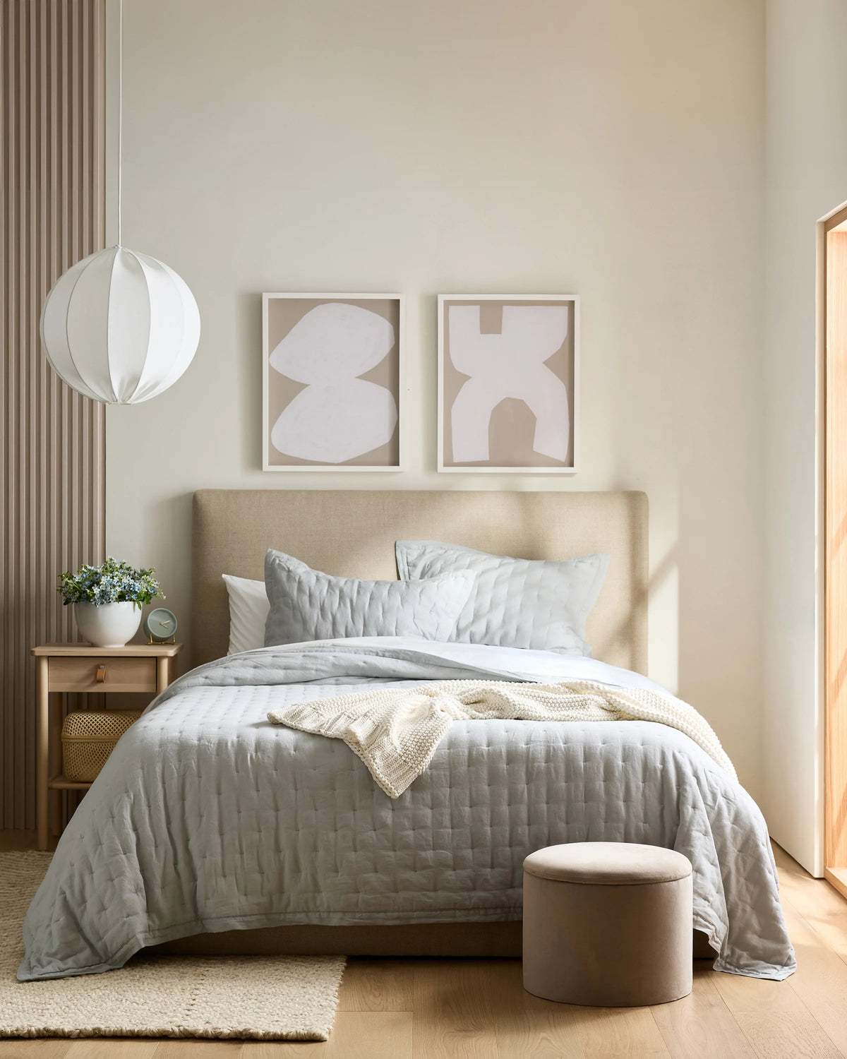 European Linen Dream Quilt Set - Twin / Dusty Olive