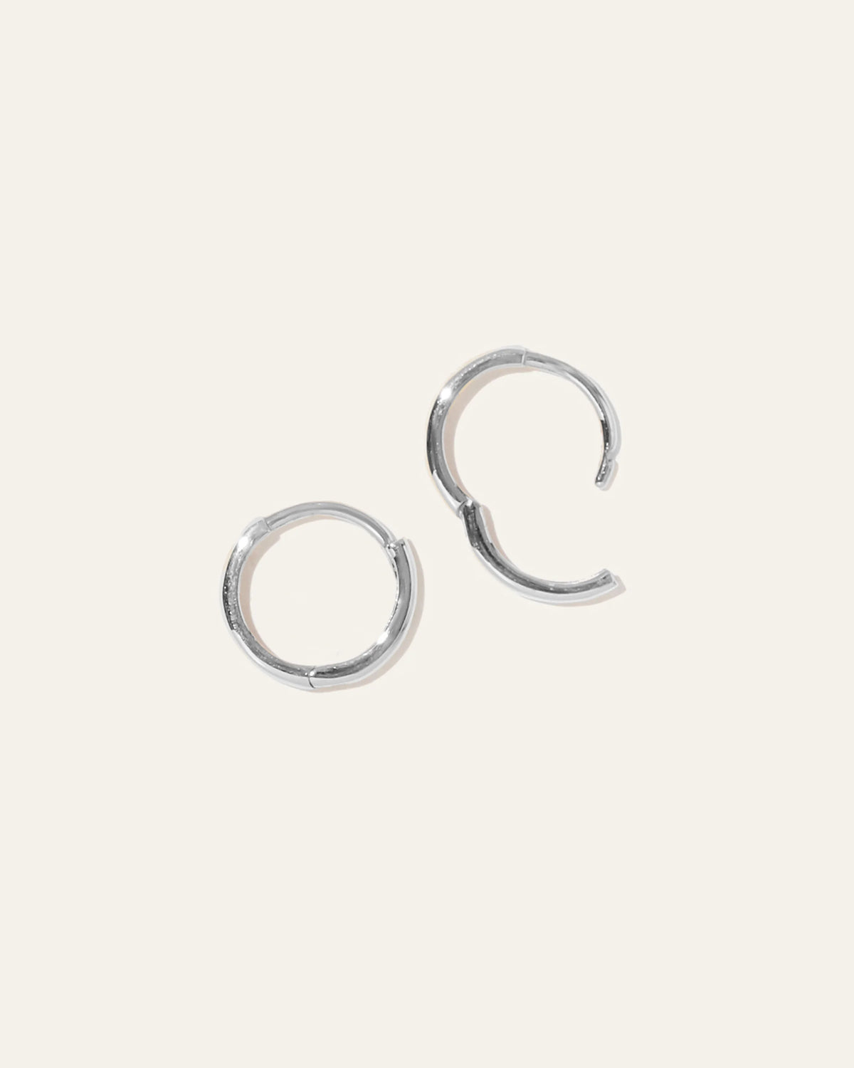 14K Gold Second Piercing Tiny Huggie - Pair - One Size / Yellow Gold
