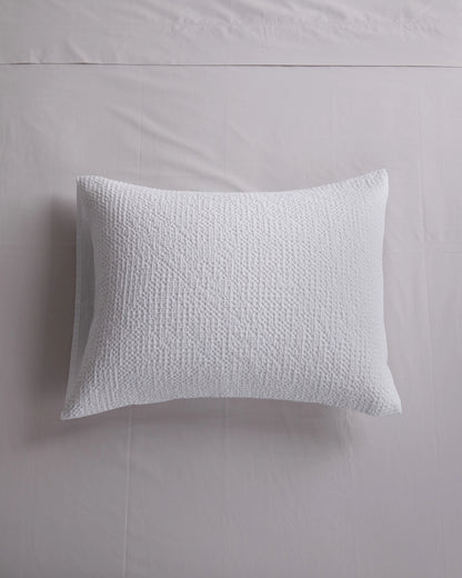 Organic Luxe Honeycomb Sham Set - Standard / Mineral