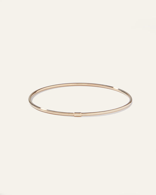 14K Gold Oversized Stacking Bangle - One Size / Yellow Gold