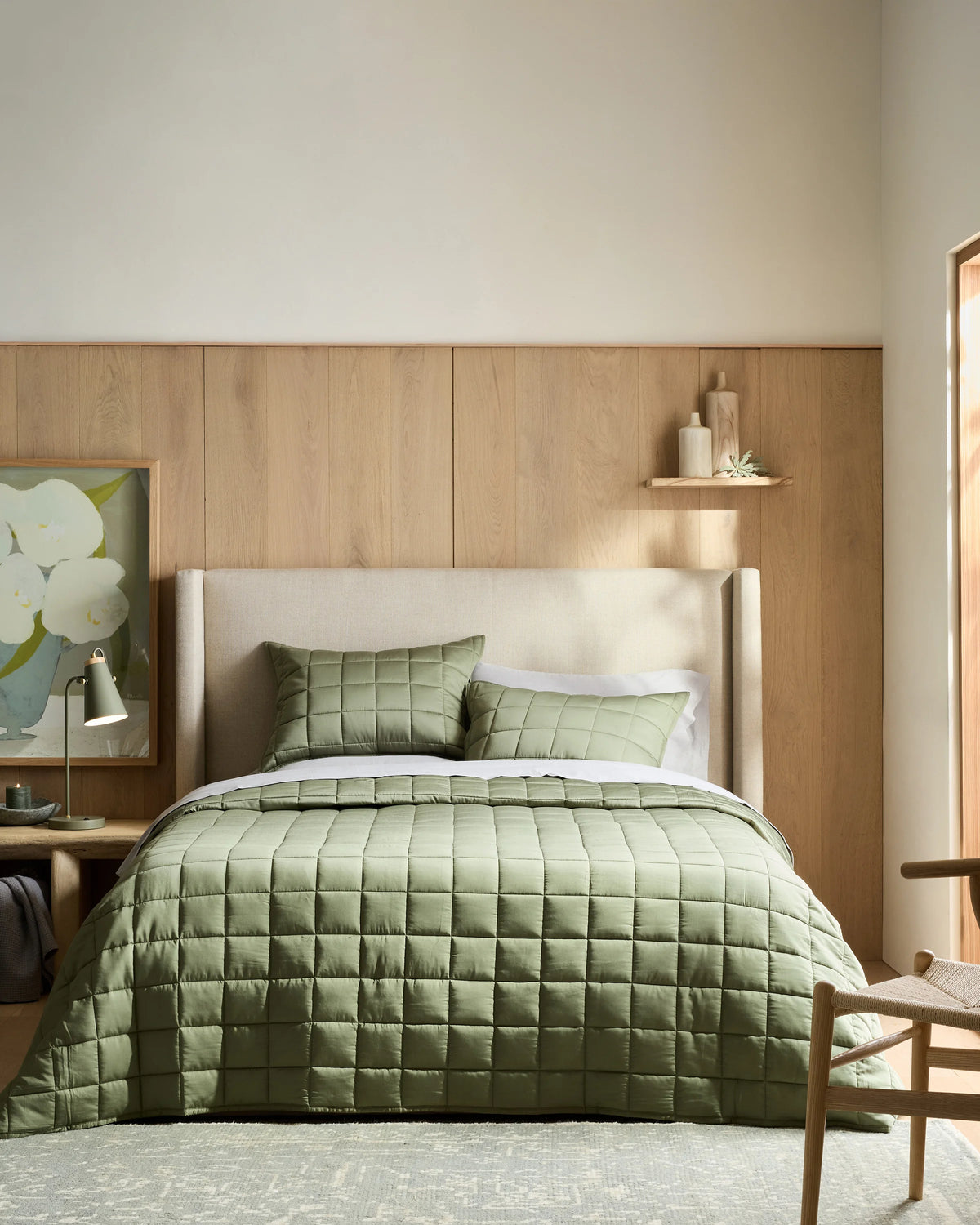 Bamboo Box Quilt Set - Twin / Sage