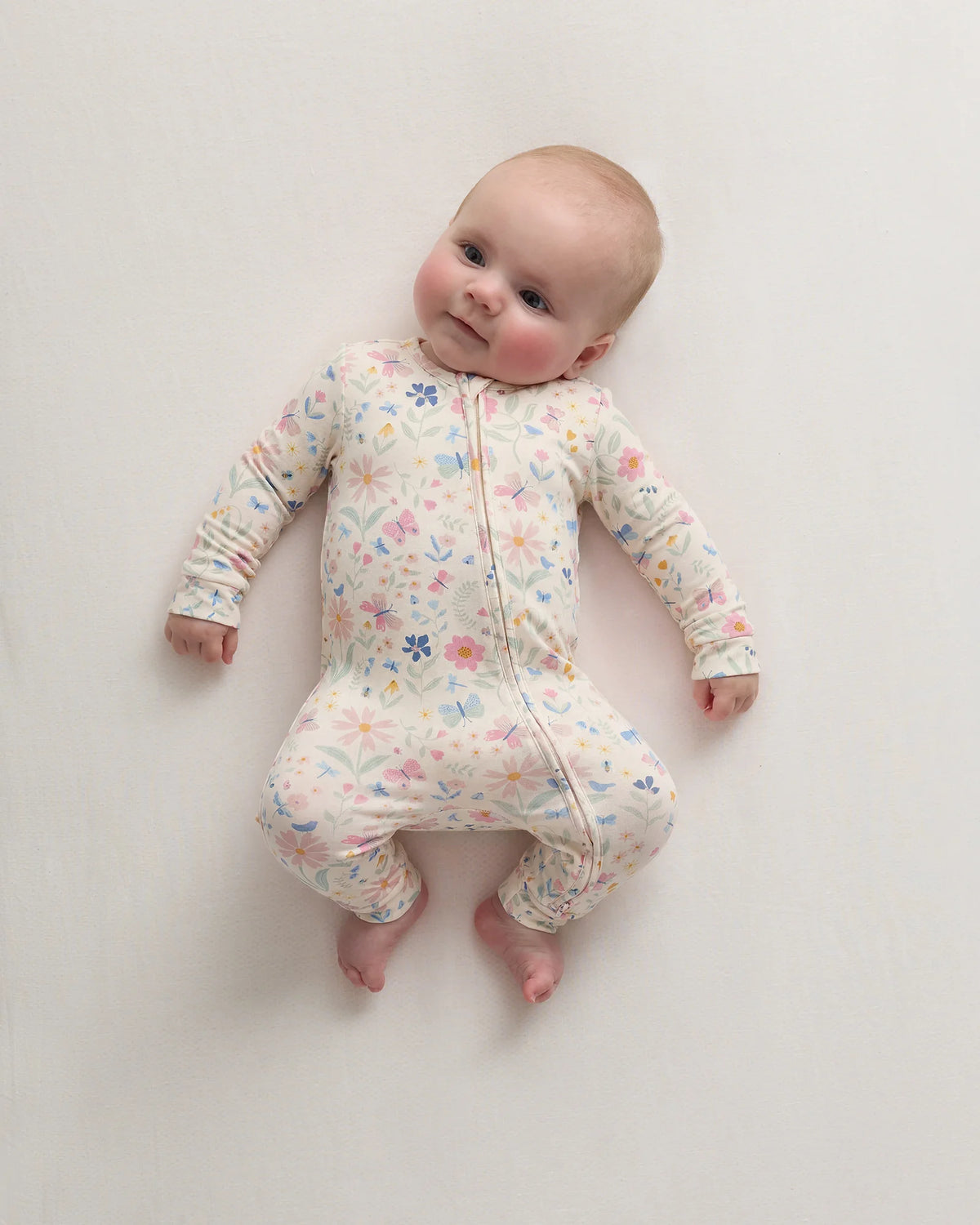 Bamboo One Piece Pajama - 0-3M / Wildflower Dreams
