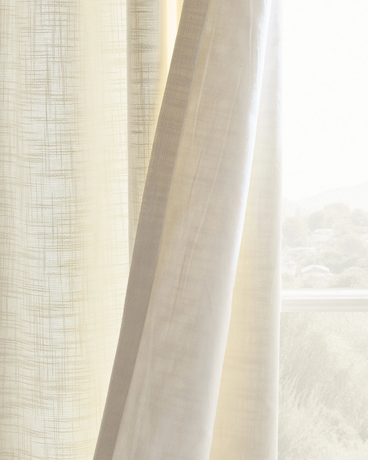 Textured Cotton Curtain - 48x84 / Ivory