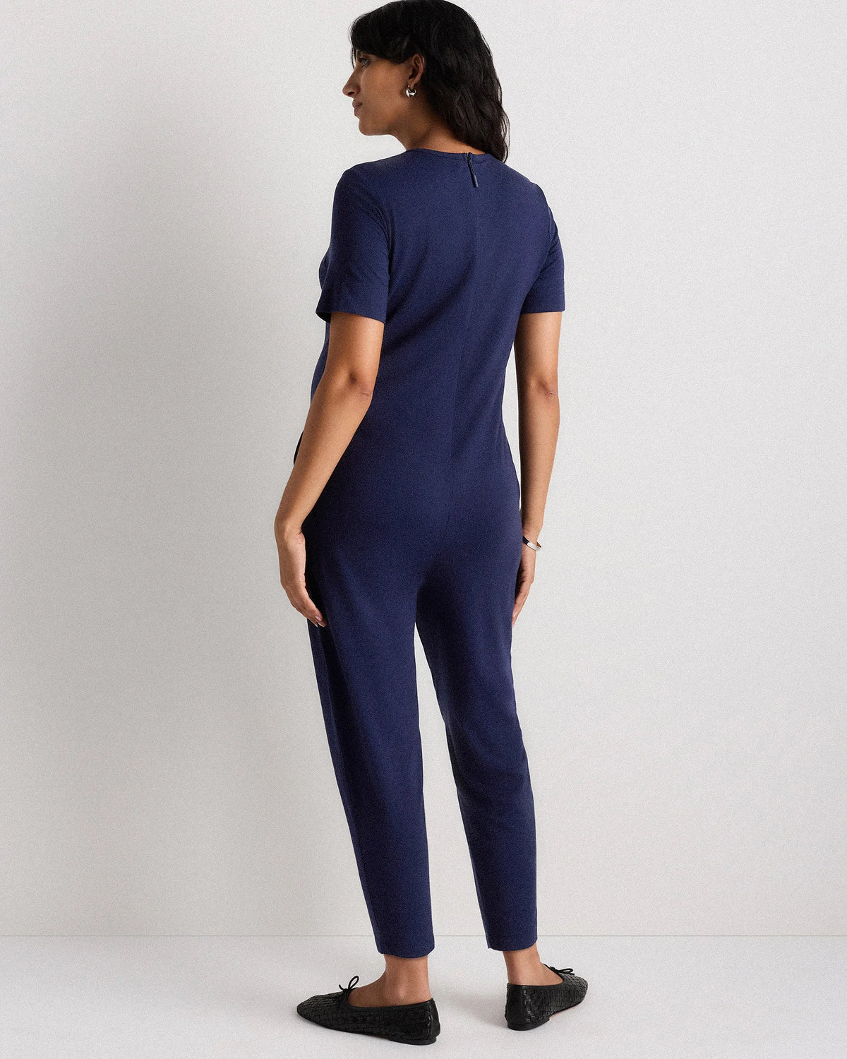 Bamboo Jersey Maternity Everyday Jumpsuit - XS / Deep Navy