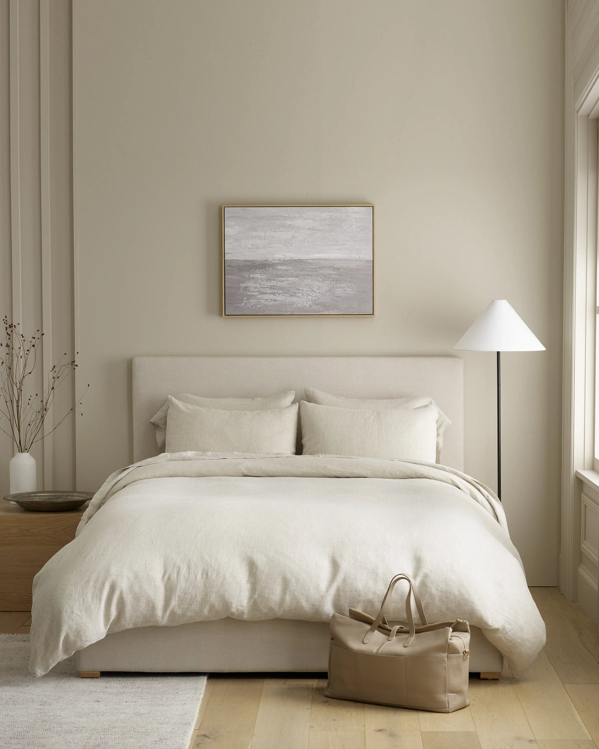 European Linen Chambray Duvet Cover - Twin / Natural
