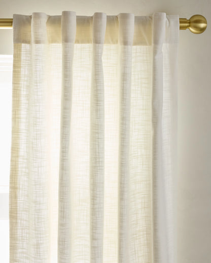 Textured Cotton Curtain - 48x84 / Ivory