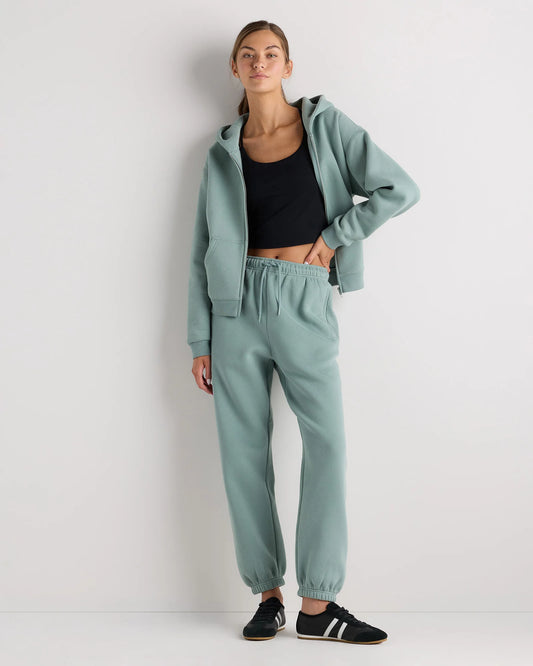 Everyday Fleece Full-Zip Hoodie - XS / Coastal Sage