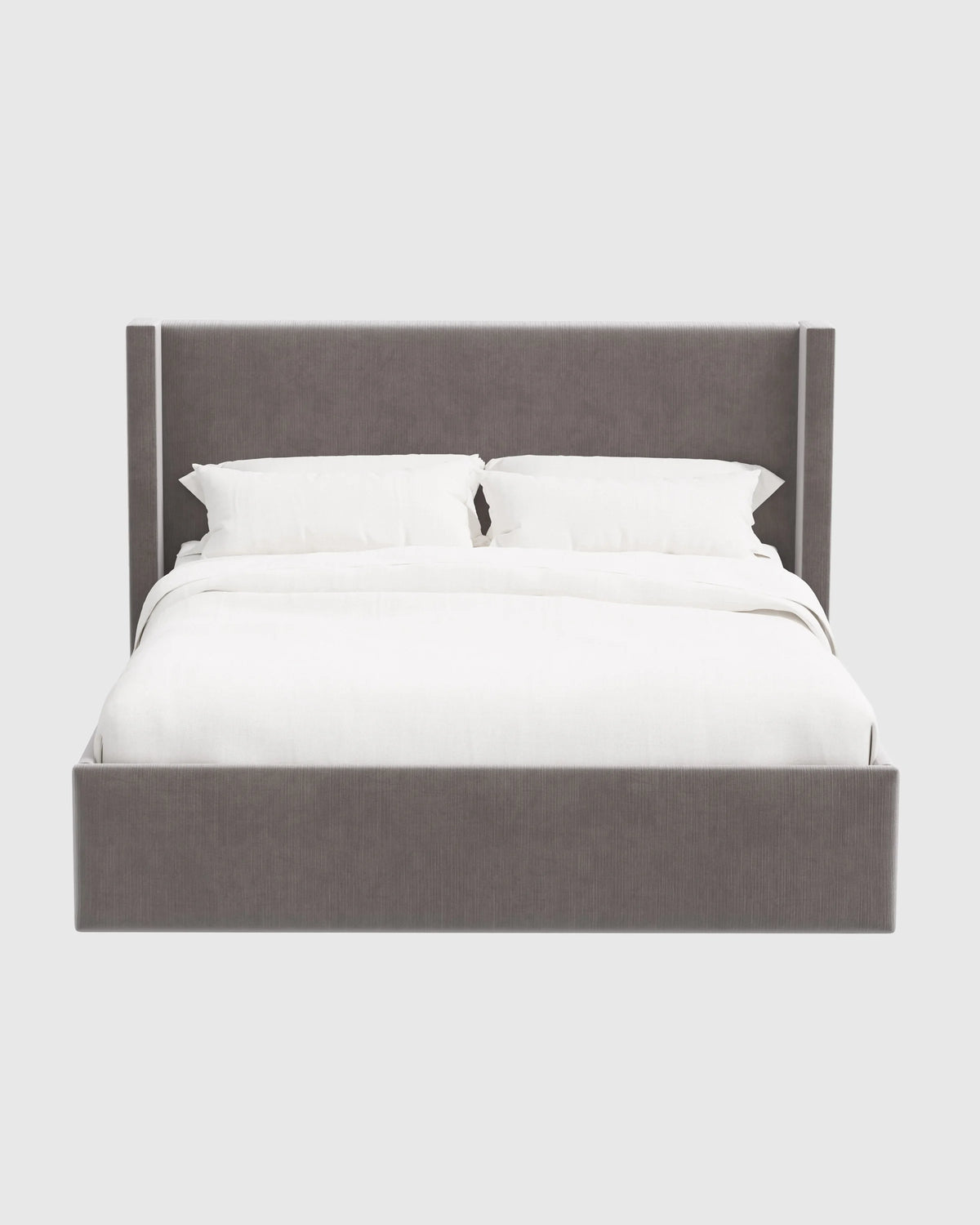 Wingback Bed in Performance Velvet - Full / Butterscotch