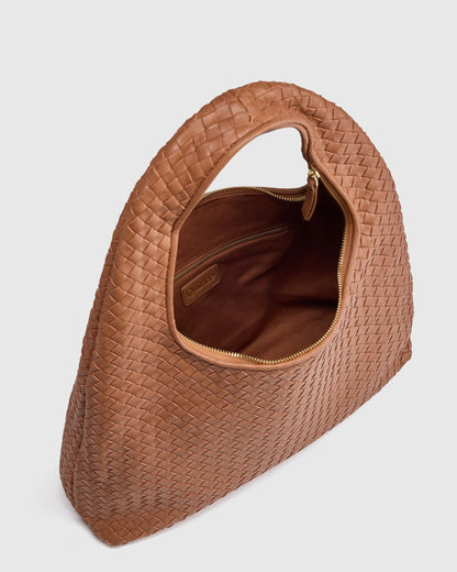 Elodie Handwoven Shoulder Bag - One Size / Black
