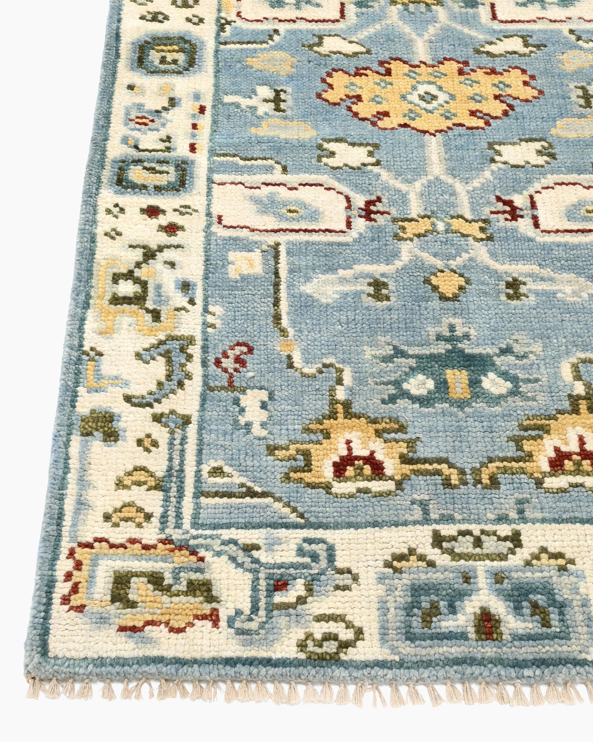 Artemis Hand-Knotted Wool Rug - 3' x 5' / Light Blue