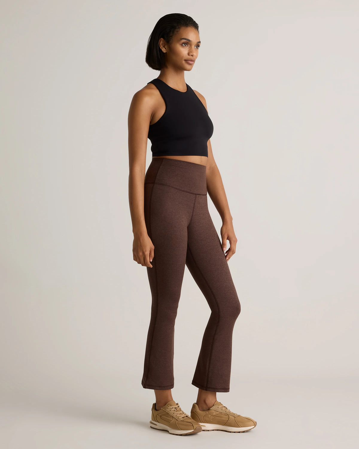 Ultra-Soft Cropped Bootcut Pants - XS / Heather Black