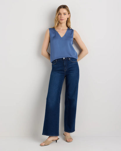 Washable Stretch Silk Tank - XS / Navy