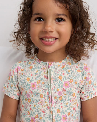 Bamboo Shortie Onesie Pajama - 2T / Sunshine