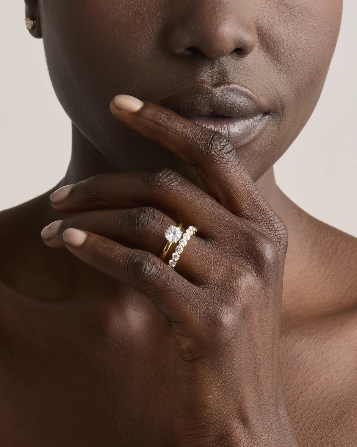 Lab Grown Diamond Round Eternity Band - 4 / Yellow Gold
