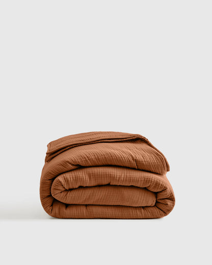 Organic Cotton Gauze Dream Quilt - Twin / Dried Sage