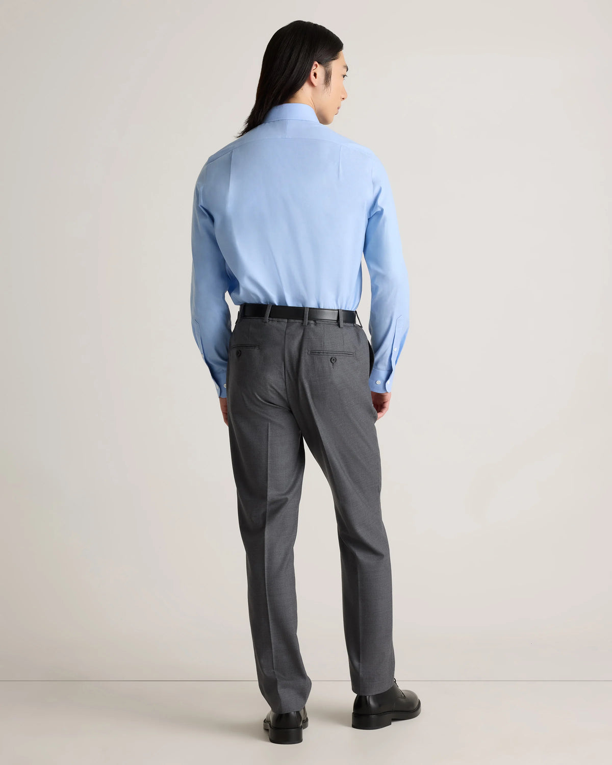Organic Cotton Oxford Non-Iron Dress Shirt - S / Bold Black